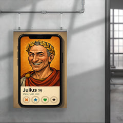 Funny dating app profile of Julius Caesar poster 4