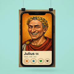 Funny dating app profile of Julius Caesar poster 6