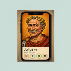 Funny dating app profile of Julius Caesar poster 8
