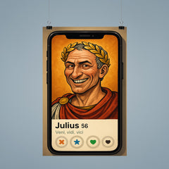 Funny dating app profile of Julius Caesar poster 9