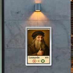 Funny dating app profile of Leonardo da Vinci poster 2