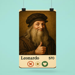 Funny dating app profile of Leonardo da Vinci poster 6