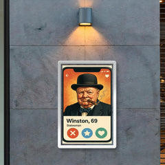 Funny dating app profile of Winston Churchill poster 2