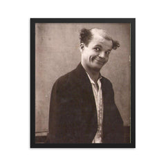 Funny Man, 1927 framed print on a plain backdrop in size 16"x20".