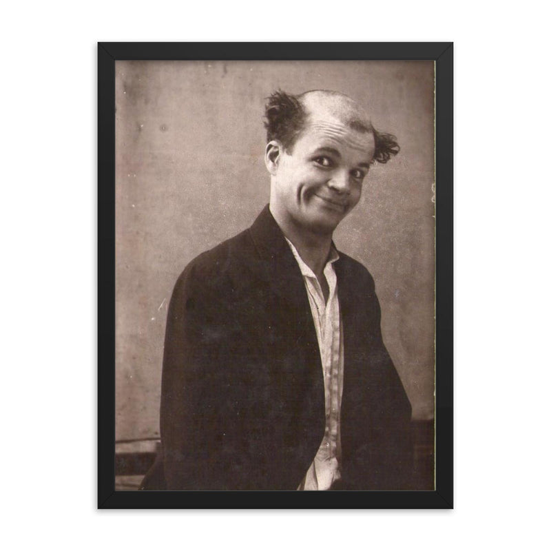 Funny Man, 1927 framed print on a plain backdrop in size 18