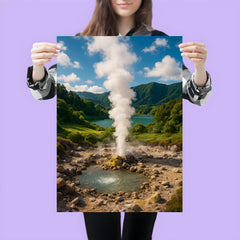 Furnas Geothermal Valley Azores Portugal poster 3