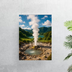 Furnas Geothermal Valley Azores Portugal poster 7