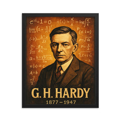 G H Hardy framed print on a plain backdrop in size 16"x20".