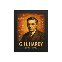 G H Hardy framed print on a plain backdrop in size 8"x10".