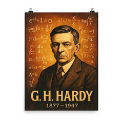 G H Hardy poster on a plain backdrop in size 8"x10".