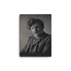 G K Chesterton canvas print on a plain backdrop in size 12"x16".