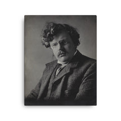 G K Chesterton canvas print on a plain backdrop in size 16"x20".