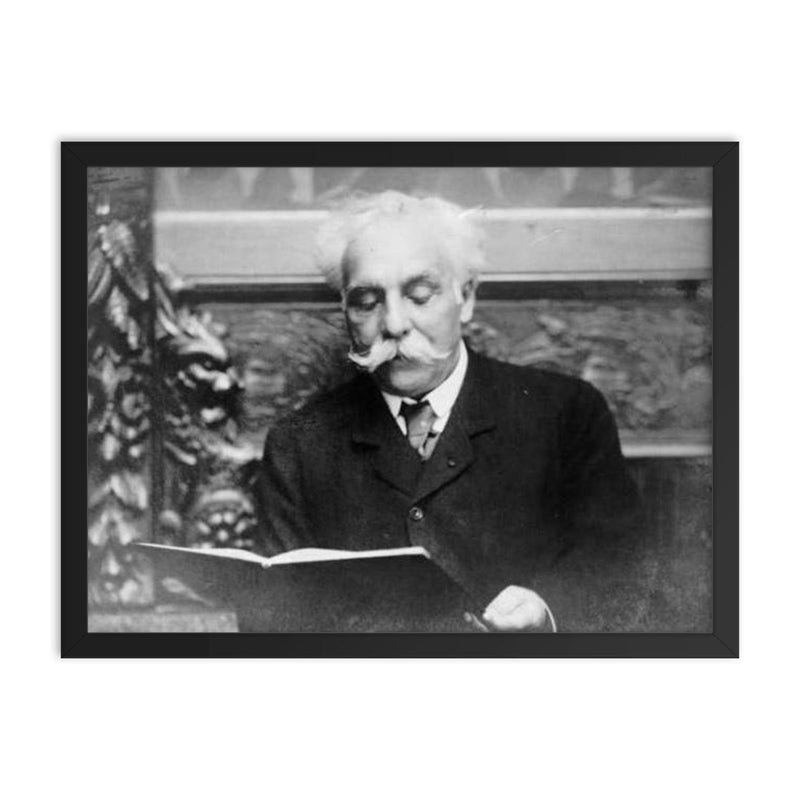 Gabriel Faure framed print on a plain backdrop in size 18