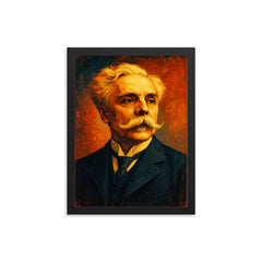 Gabriel Fauré framed print on a plain backdrop in size 12"x16".