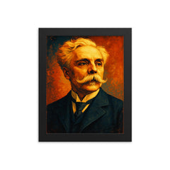 Gabriel Fauré framed print on a plain backdrop in size 8"x10".