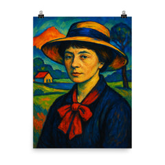 Gabriele Munter poster on a plain backdrop in size 8"x10".