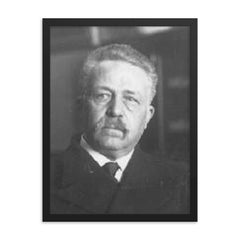 Gaetano Mosca framed print on a plain backdrop in size 18"x24".