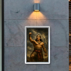 Gajah Mada oath beneath storm clouds poster 2