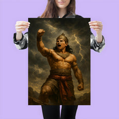 Gajah Mada oath beneath storm clouds poster 3