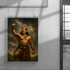 Gajah Mada oath beneath storm clouds poster 4
