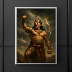 Gajah Mada oath beneath storm clouds poster 5