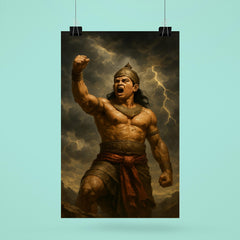 Gajah Mada oath beneath storm clouds poster 6