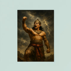 Gajah Mada oath beneath storm clouds poster 8