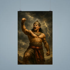 Gajah Mada oath beneath storm clouds poster 9