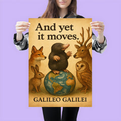 Galileo And yet it moves inspiring quote poster poster 3