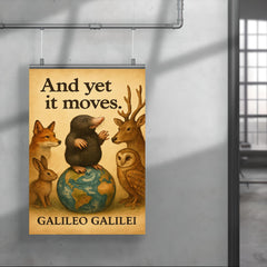 Galileo And yet it moves inspiring quote poster poster 4