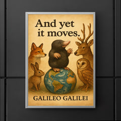 Galileo And yet it moves inspiring quote poster poster 5