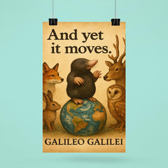 Galileo And yet it moves inspiring quote poster poster 6