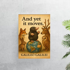 Galileo And yet it moves inspiring quote poster poster 7