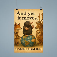 Galileo And yet it moves inspiring quote poster poster 9