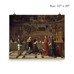 Galileo Before the Holy Office by Joseph-Nicolas Robert-Fleury, 1847 poster 2
