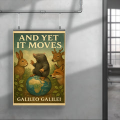 Galileo Galilei And Yet It Moves Inspiring Quote Poster poster 4