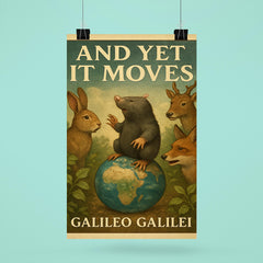 Galileo Galilei And Yet It Moves Inspiring Quote Poster poster 6