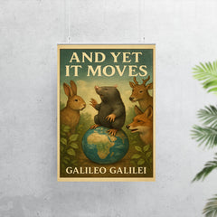 Galileo Galilei And Yet It Moves Inspiring Quote Poster poster 7