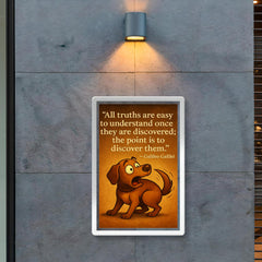 Galileo quote all truths dog understanding tail inspiration poster 2