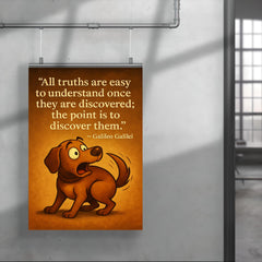 Galileo quote all truths dog understanding tail inspiration poster 4