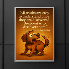 Galileo quote all truths dog understanding tail inspiration poster 5