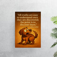 Galileo quote all truths dog understanding tail inspiration poster 7