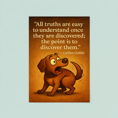 Galileo quote all truths dog understanding tail inspiration poster 8