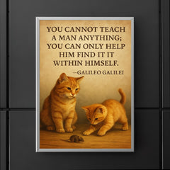 Galileo quote you cannot teach a man only help him find it within himself patient teacher poster 5