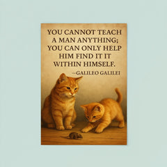 Galileo quote you cannot teach a man only help him find it within himself patient teacher poster 8