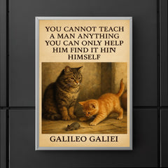 Galileo quote you cannot teach a man only help him find it within himself poster 5