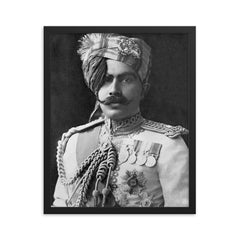 Ganga Singh framed print on a plain backdrop in size 16"x20".