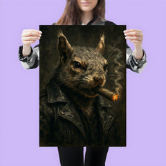 Gangster squirrel smoking a cigar poster 3