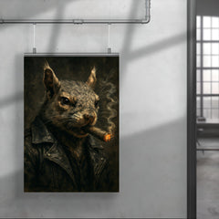 Gangster squirrel smoking a cigar poster 4