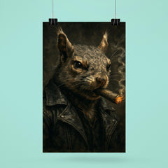 Gangster squirrel smoking a cigar poster 6